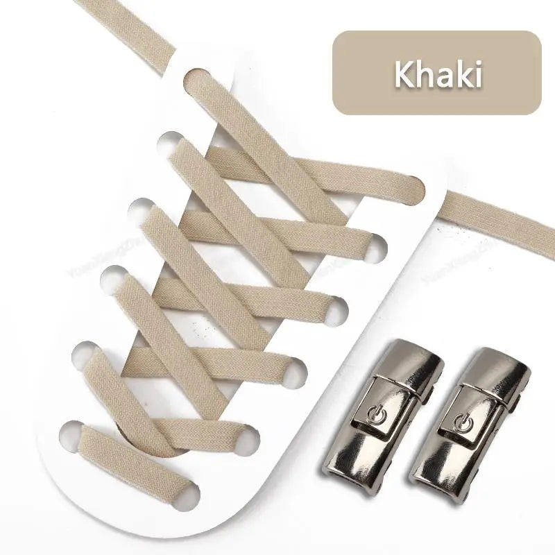 No Tie Shoe laces Press Lock Shoelaces without ties Elastic Laces Sneaker Kids Adult Flat Shoelace for Shoes