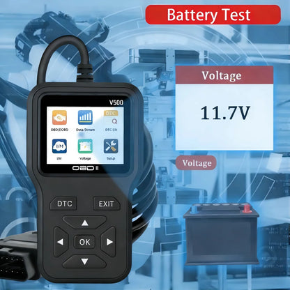 OBD2 Scanner – Check Engine Code Reader with Reset Function | Enhanced OBDII/EOBD Car Diagnostic Tool
