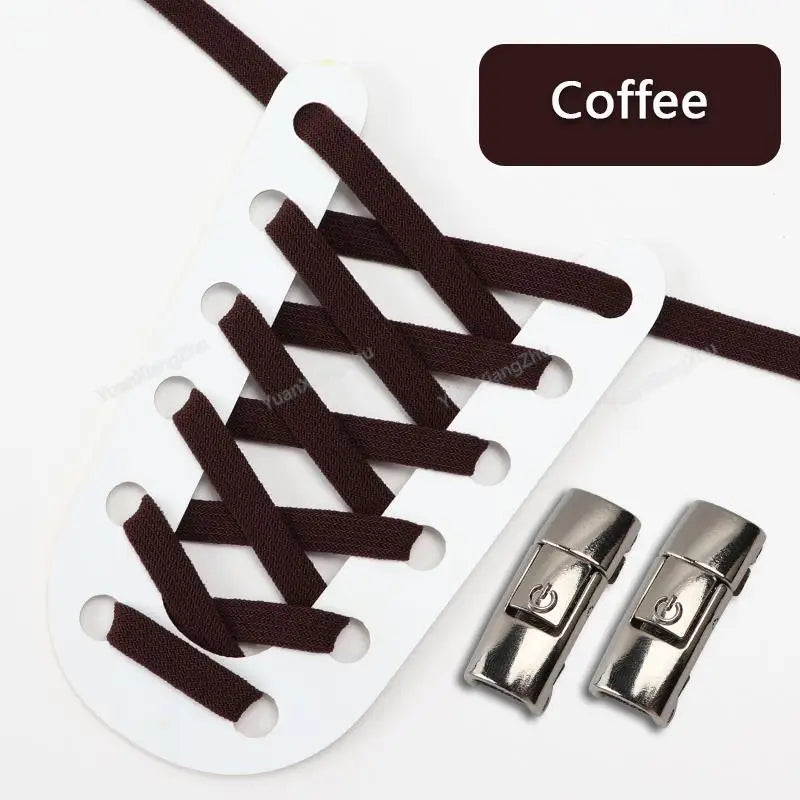 No Tie Shoe laces Press Lock Shoelaces without ties Elastic Laces Sneaker Kids Adult Flat Shoelace for Shoes