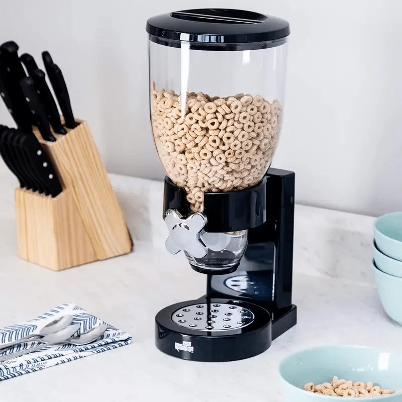Large Capacity Control Cereal Dispenser - Easy to Operate, Adjustable Portion Control, and Mess-Free Design