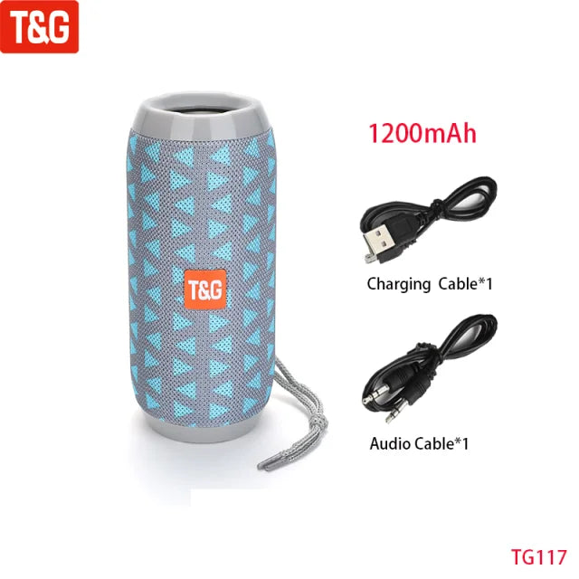 T&G Portable Bluetooth Speaker with AUX, USB & TWS