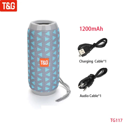 T&G Portable Bluetooth Speaker with AUX, USB & TWS