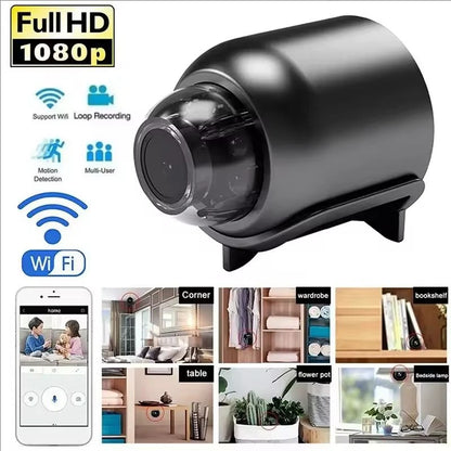 1080P HD Mini WiFi Security Camera – Wireless Night Vision, Motion Detection & Two-Way Audio | Indoor Home Surveillance