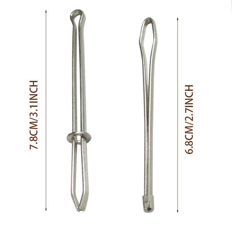 Metal Drawstring Threader & Cord Lock Clip Set – Open & Closed Style