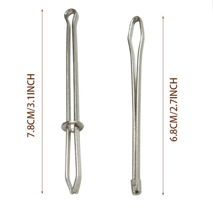 Metal Drawstring Threader & Cord Lock Clip Set – Open & Closed Style