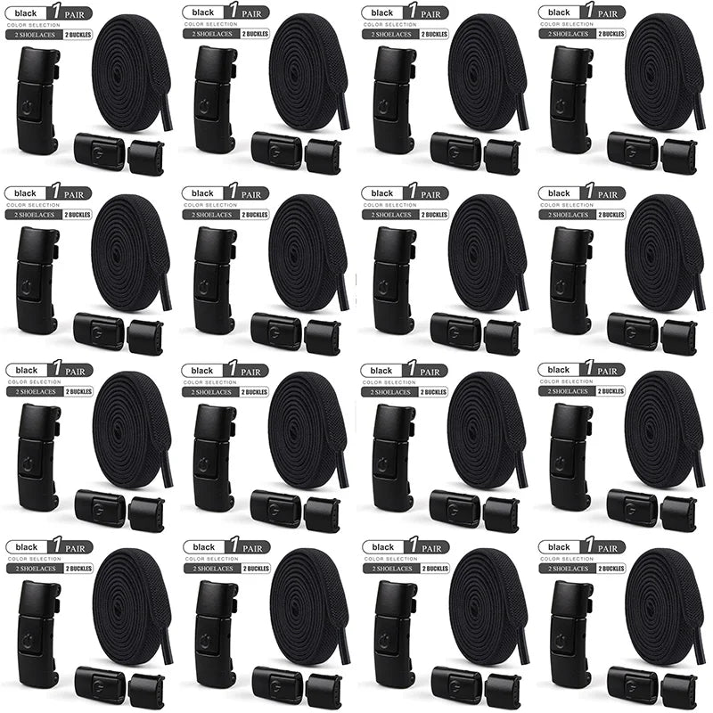 No-Tie Elastic Shoe Laces with Press Lock – Quick Fit Stretch Laces for Adults & Kids | Sports, Travel & Everyday Use