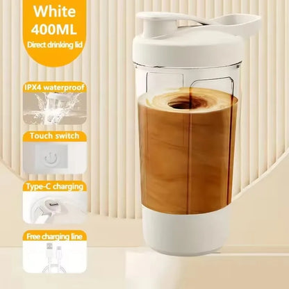 Electric Shaker Bottle – USB Rechargeable Protein Mixer Cup (450ml–630ml)