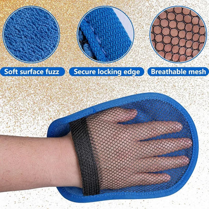 Beach Sand Remover Mitt – Soft Microfiber Sand-Off Pad for Adults & Kids