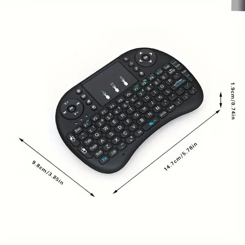 I8 Mini Wireless Keyboard with Touchpad & Backlit – 2.4GHz Air Mouse for TV Box, PC & Smart TV