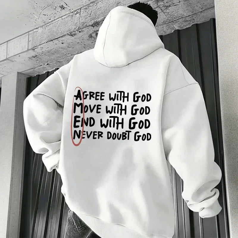 Christian AMEN Print Hoodie – Casual Faith Pullover for Men & Women