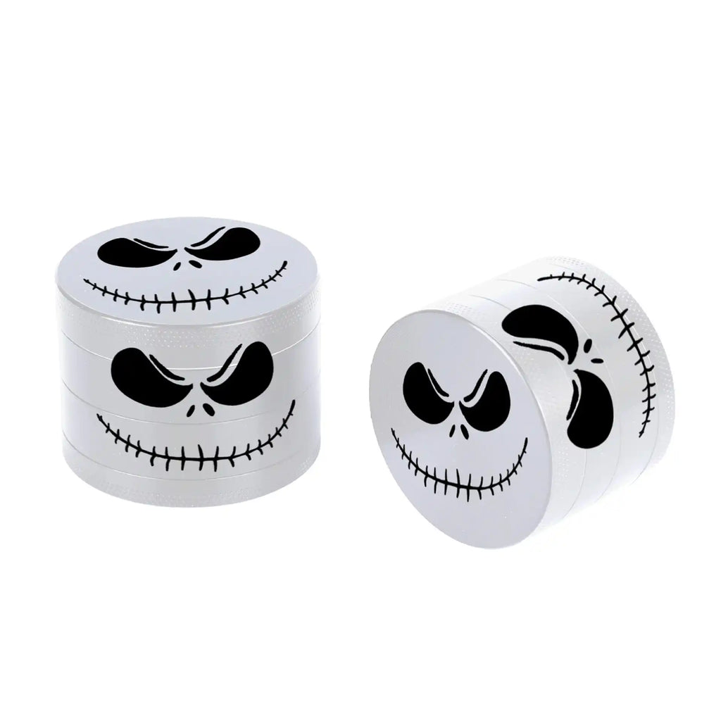 Jack Skellington Herb Grinder – 4-Piece Metal Grinder with Pollen Catcher | Halloween Edition