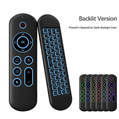 MRSVI M5 Air Mouse Remote Control – 2.4G & Bluetooth Wireless Keyboard with 7-Color Backlit & Gyroscope for Android TV Box & PC