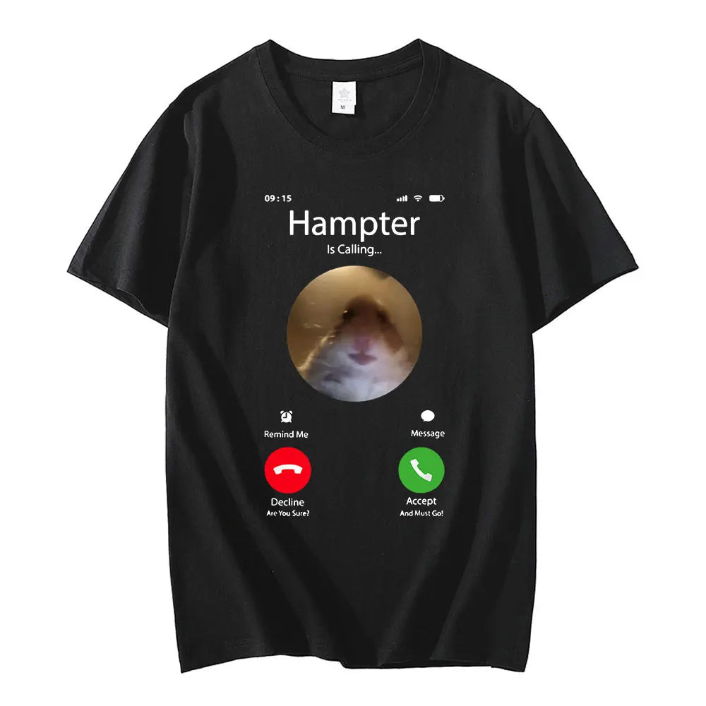Hamster Meme Graphic T-Shirt – Funny Oversized Streetwear Tee