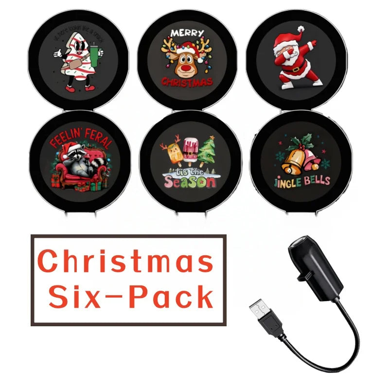 USB LED Projector Night Light – Switchable Halloween & Christmas Pattern Lamp for Ceiling, Wall & Window Decor
