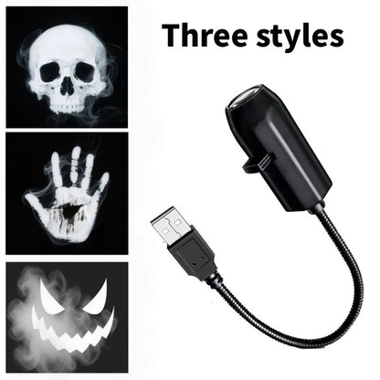 USB LED Projector Night Light – Switchable Halloween & Christmas Pattern Lamp for Ceiling, Wall & Window Decor