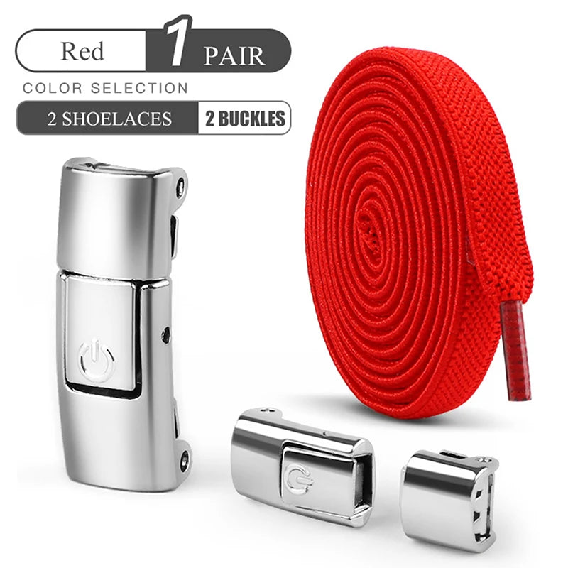 No-Tie Elastic Shoe Laces with Press Lock – Quick Fit Stretch Laces for Adults & Kids | Sports, Travel & Everyday Use