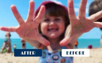 Beach Sand Remover Mitt – Soft Microfiber Sand-Off Pad for Adults & Kids