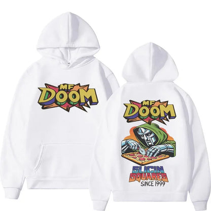 MF DOOM Graphic Hoodie – Vintage Hip Hop Streetwear Sweatshirt