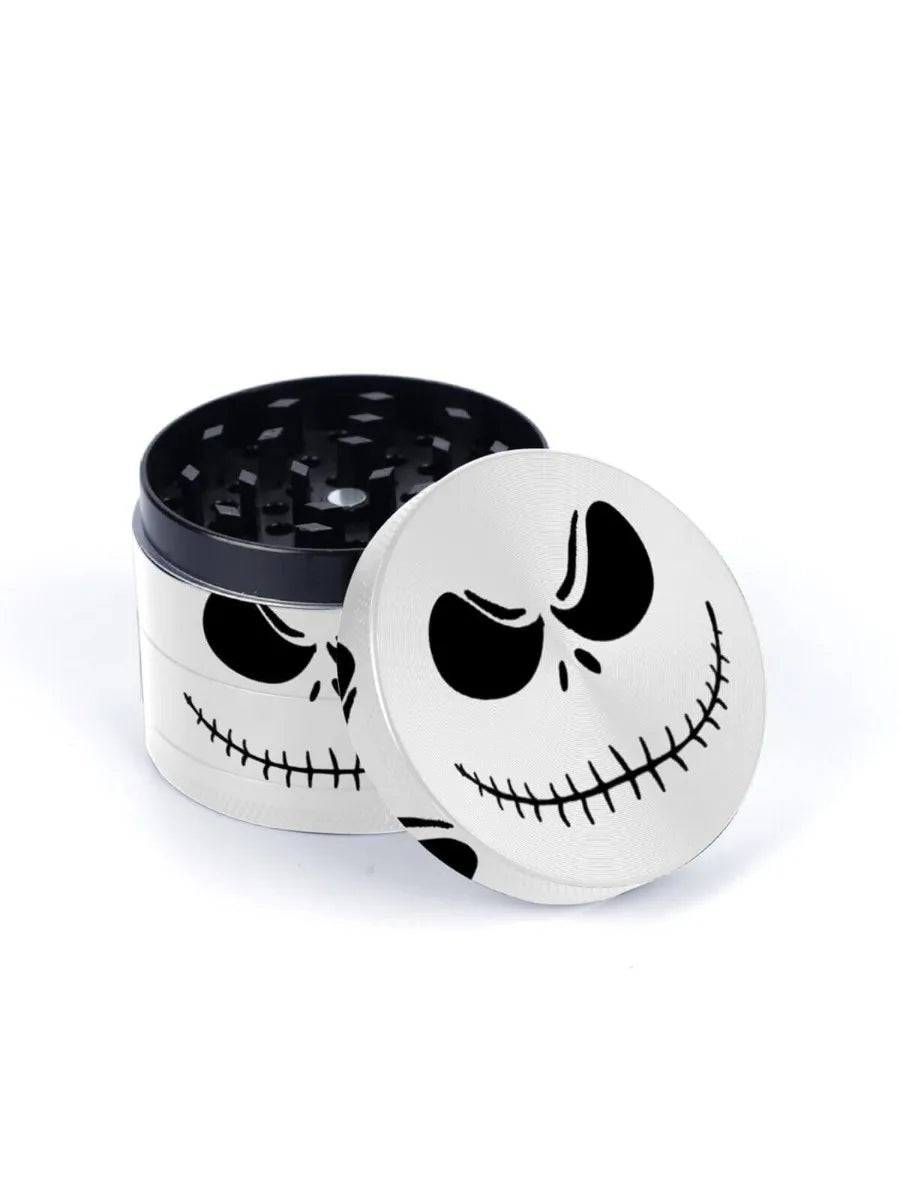 Jack Skellington Herb Grinder – 4-Piece Metal Grinder with Pollen Catcher | Halloween Edition