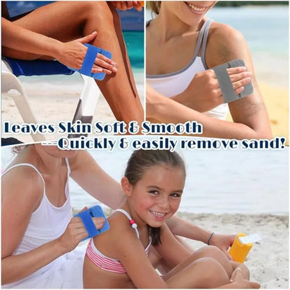 Beach Sand Remover Mitt – Soft Microfiber Sand-Off Pad for Adults & Kids