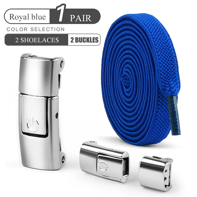 No-Tie Elastic Shoe Laces with Press Lock – Quick Fit Stretch Laces for Adults & Kids | Sports, Travel & Everyday Use