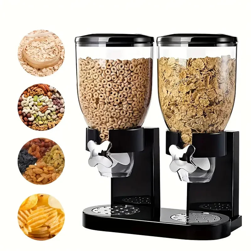 Large Capacity Control Cereal Dispenser - Easy to Operate, Adjustable Portion Control, and Mess-Free Design