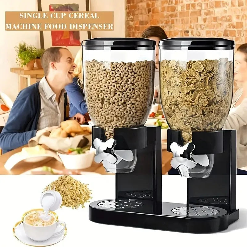 Large Capacity Control Cereal Dispenser - Easy to Operate, Adjustable Portion Control, and Mess-Free Design