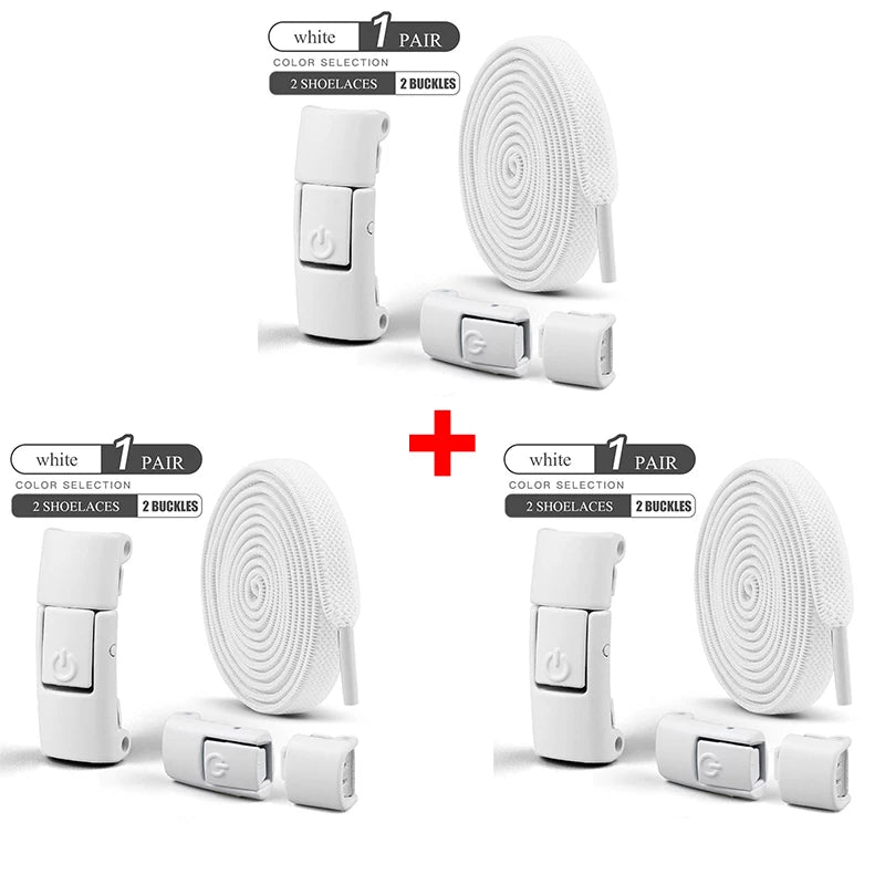 No-Tie Elastic Shoe Laces with Press Lock – Quick Fit Stretch Laces for Adults & Kids | Sports, Travel & Everyday Use