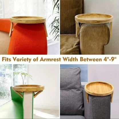 Clip-On Sofa Arm Tray Table