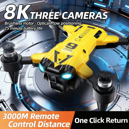 B9 Pro RC Drone with 4K Dual HD Camera – Foldable WiFi FPV Quadcopter with Optical Flow & Altitude Hold