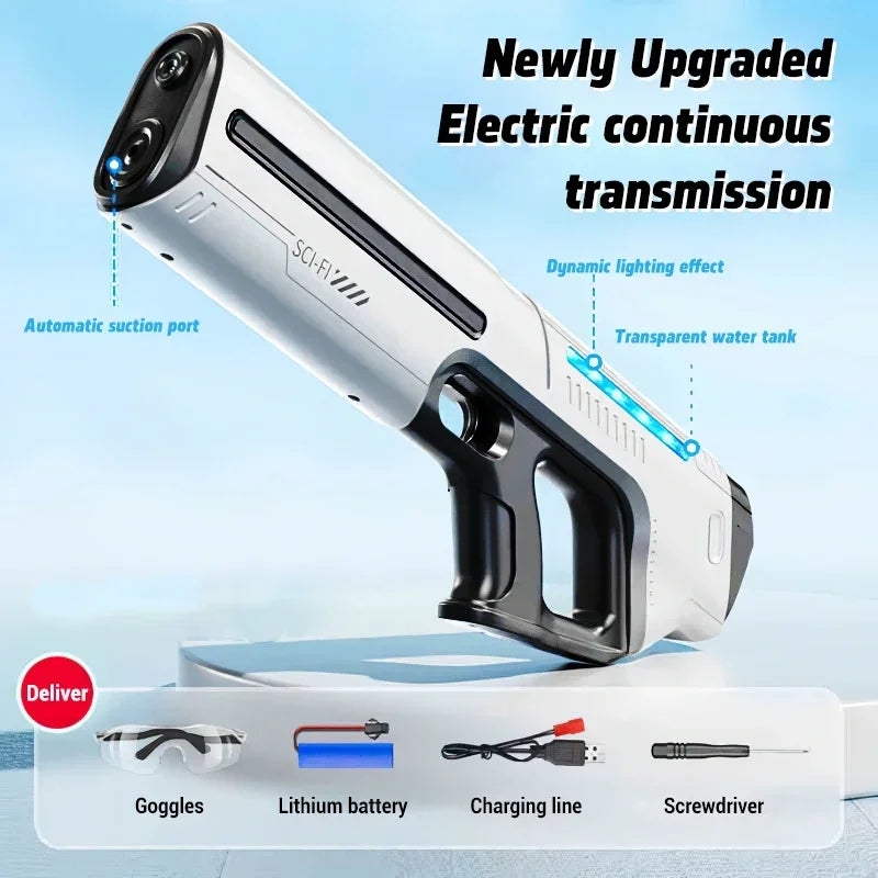 Electric Auto Water Pistol – Self-Filling Soaker Gun for Kids & Adults