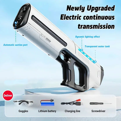 Electric Auto Water Pistol – Self-Filling Soaker Gun for Kids & Adults