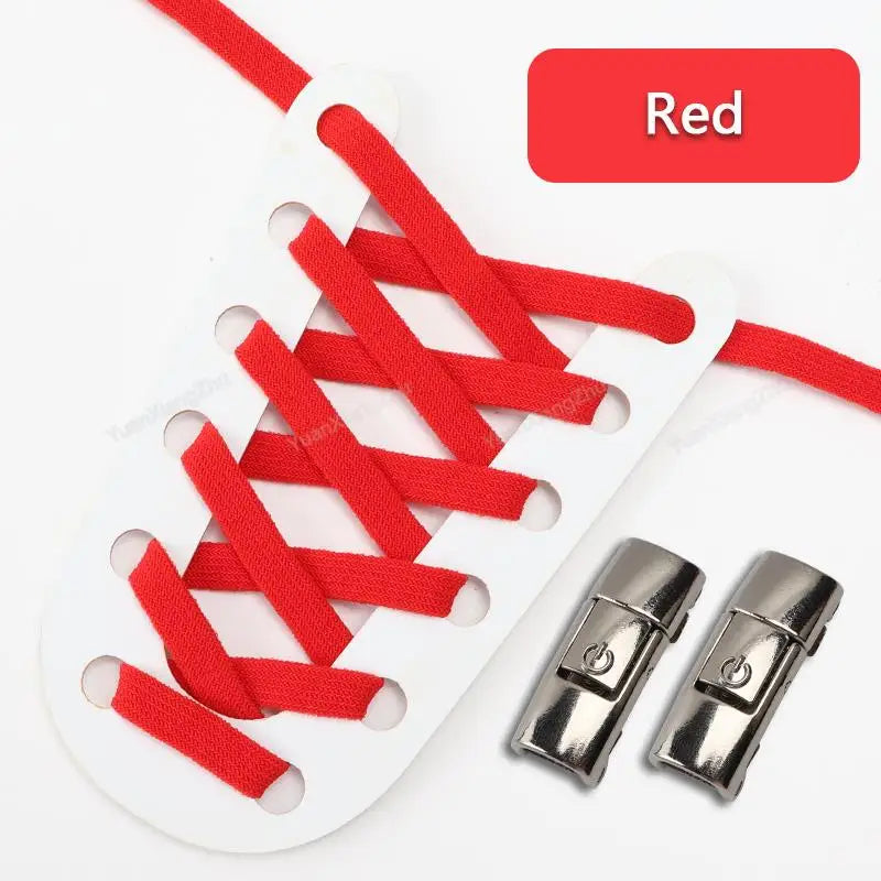 No Tie Shoe laces Press Lock Shoelaces without ties Elastic Laces Sneaker Kids Adult Flat Shoelace for Shoes