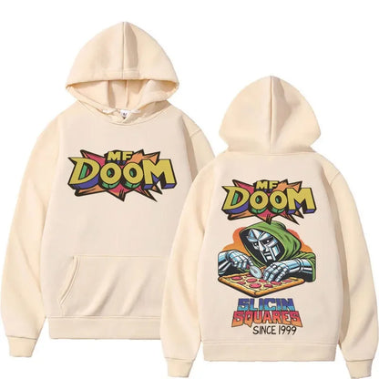 MF DOOM Graphic Hoodie – Vintage Hip Hop Streetwear Sweatshirt