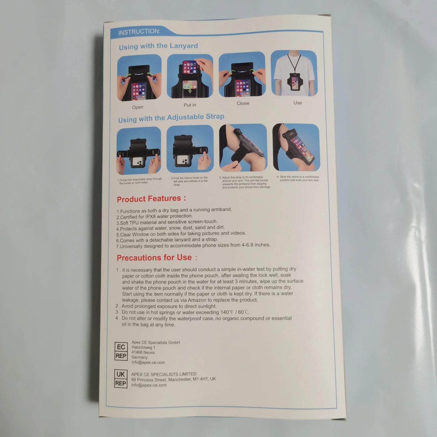 Waterproof Phone Pouch & Adjustable Armband