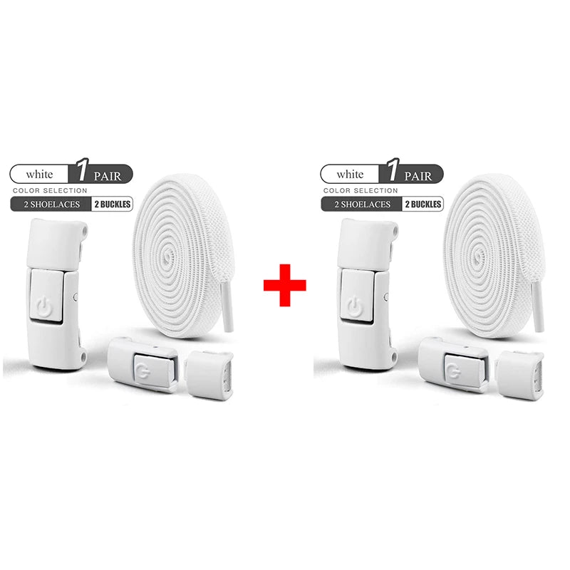 No-Tie Elastic Shoe Laces with Press Lock – Quick Fit Stretch Laces for Adults & Kids | Sports, Travel & Everyday Use