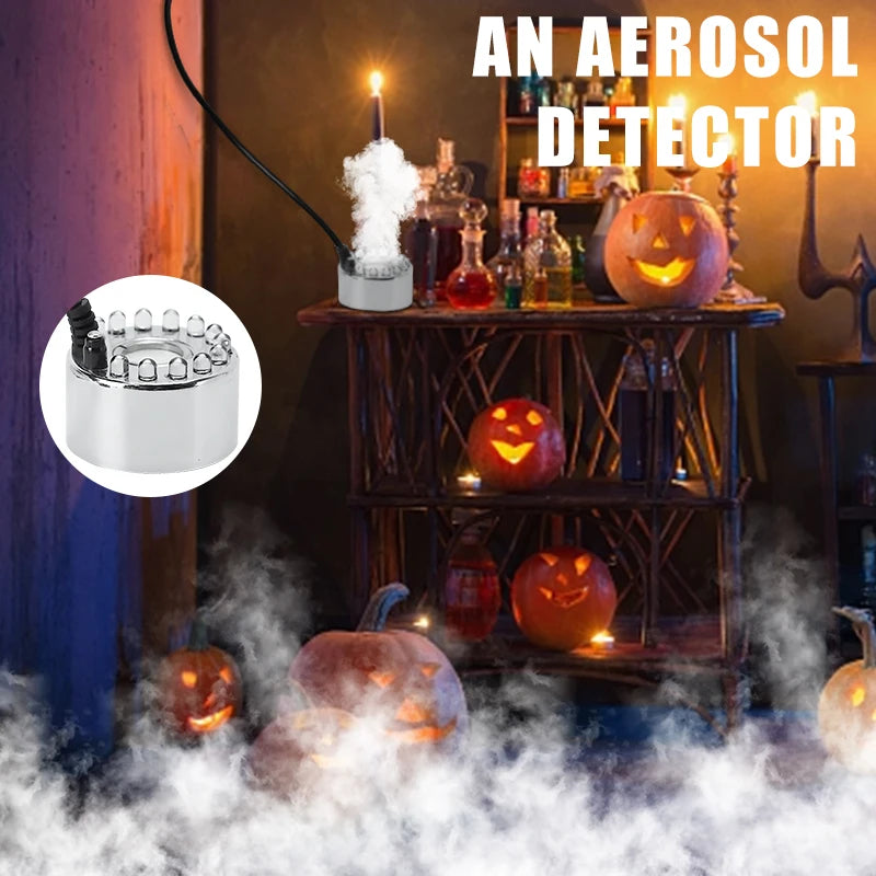Mini LED Fog Machine with Color-Changing Lights – Ultrasonic Mist Maker for Halloween, Christmas & Party Decor