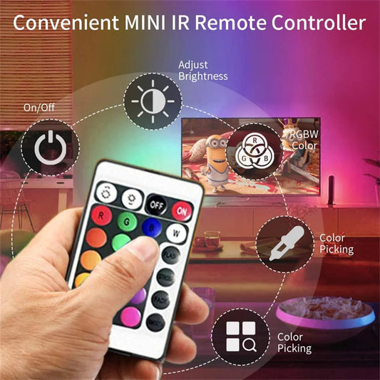 RGB LED Strip Lights with IR Remote