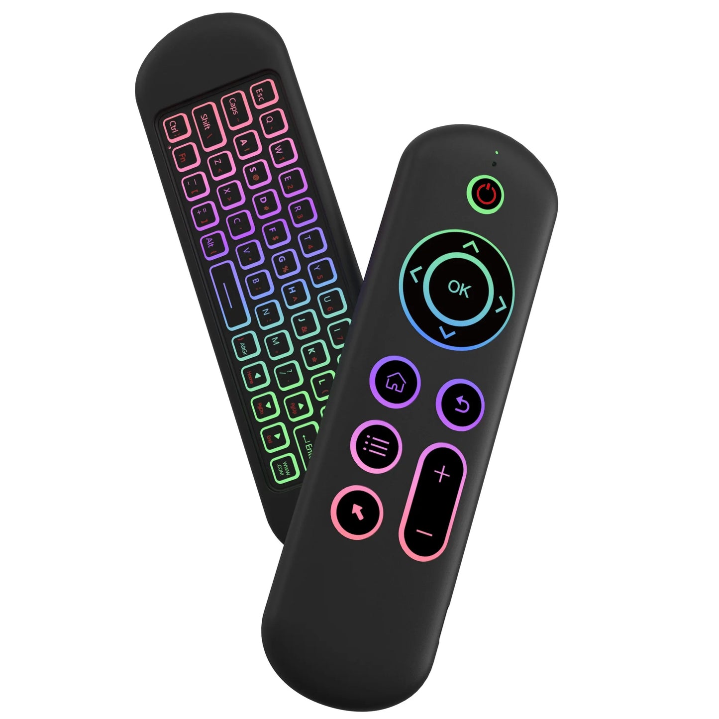 MRSVI M5 Air Mouse Remote Control – 2.4G & Bluetooth Wireless Keyboard with 7-Color Backlit & Gyroscope for Android TV Box & PC
