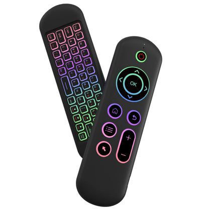 MRSVI M5 Air Mouse Remote Control – 2.4G & Bluetooth Wireless Keyboard with 7-Color Backlit & Gyroscope for Android TV Box & PC