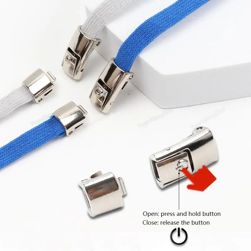No Tie Shoe laces Press Lock Shoelaces without ties Elastic Laces Sneaker Kids Adult Flat Shoelace for Shoes