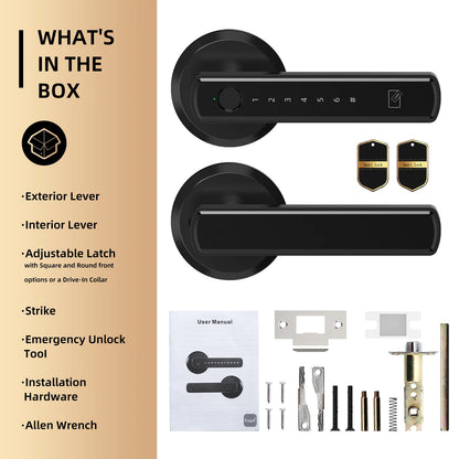 Viladepot Smart Fingerprint Door Lock – Keypad, App & Bluetooth Control (Model D6)
