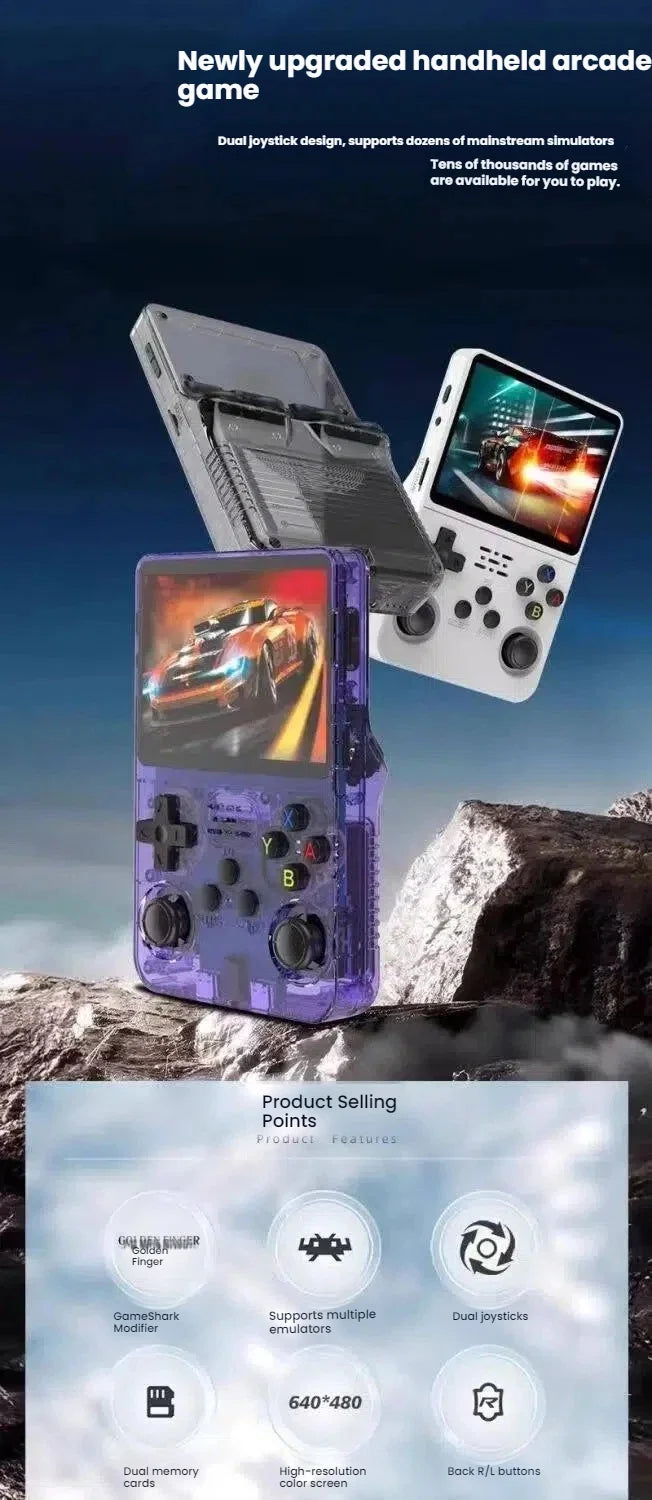 Handheld Retro Game Console – 15,000+ Games, 3.5" HD Display, Linux EmuELEC