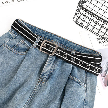 Unisex Canvas Tactical Belt – Durable Fabric & Metal Buckle | Casual Everyday Belt for Jeans & Outdoor Wear
