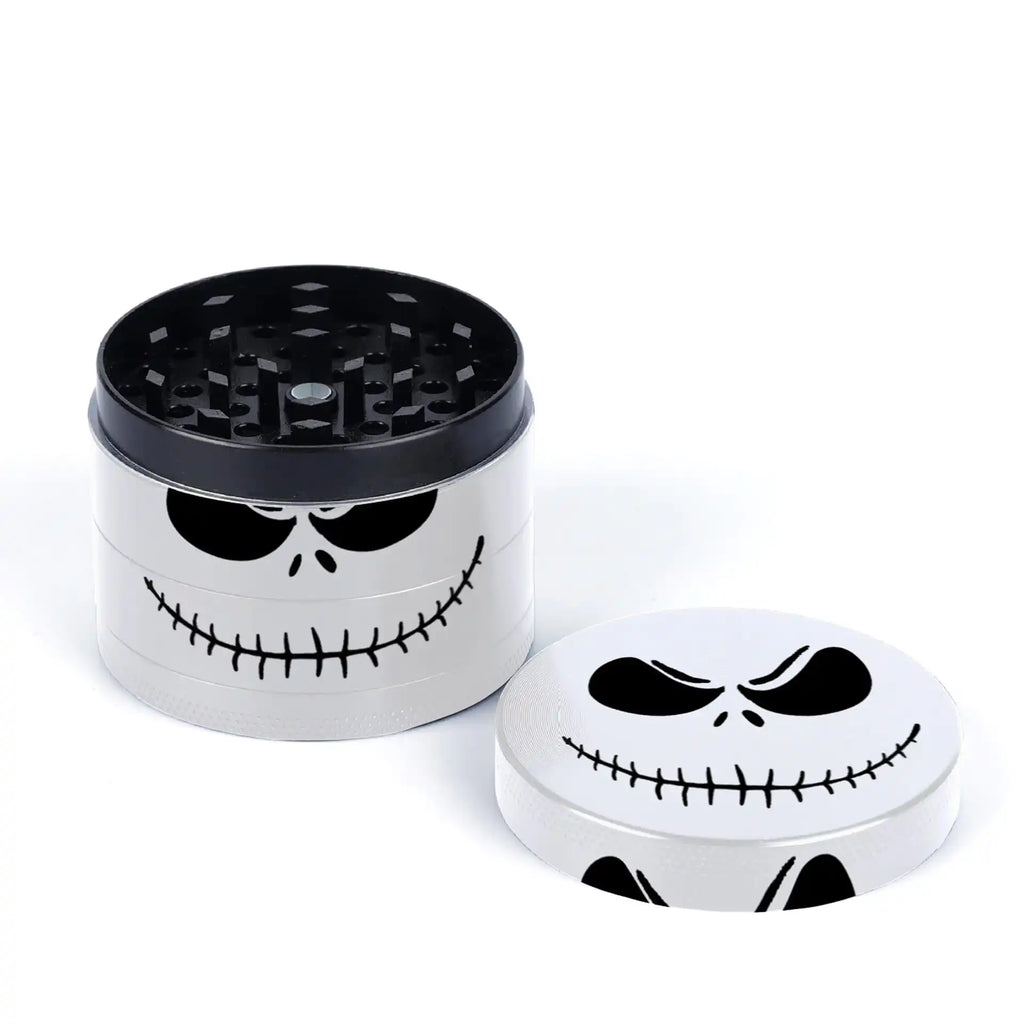 Jack Skellington Herb Grinder – 4-Piece Metal Grinder with Pollen Catcher | Halloween Edition
