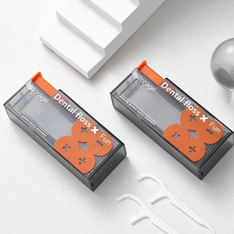 Portable Automatic Floss Dispenser – 10 Disposable Floss Picks Included | One-Press Oral Care Organizer for Daily & Travel Use