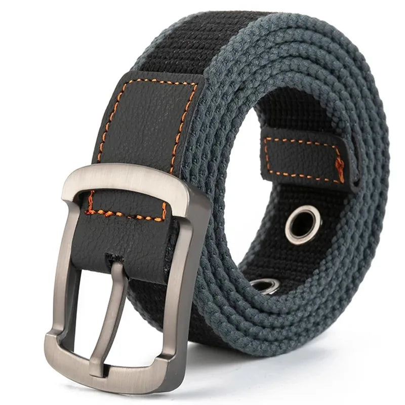 Unisex Canvas Tactical Belt – Durable Fabric & Metal Buckle | Casual Everyday Belt for Jeans & Outdoor Wear