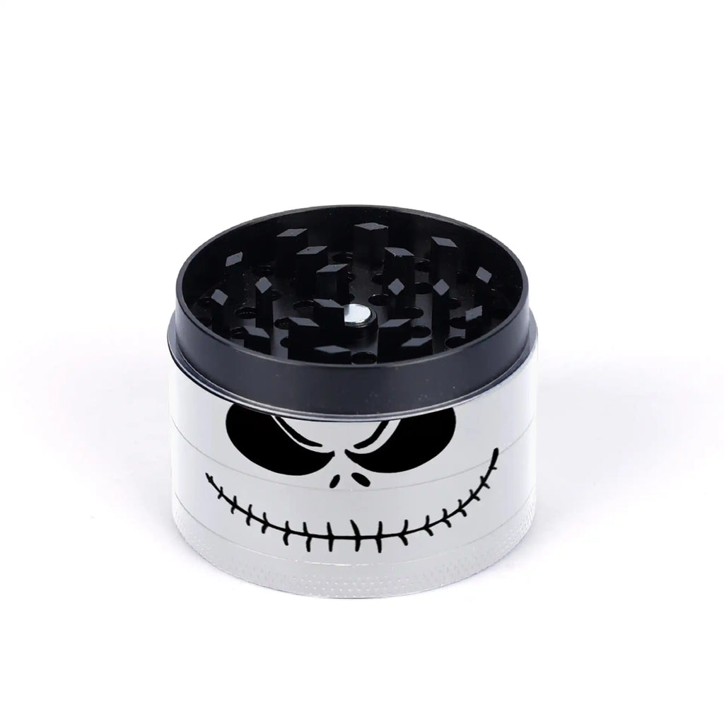 Jack Skellington Herb Grinder – 4-Piece Metal Grinder with Pollen Catcher | Halloween Edition
