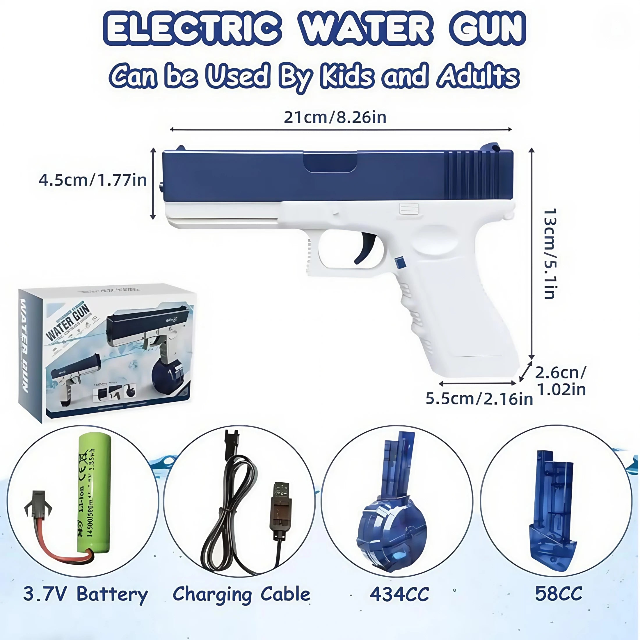 Electric Water Gun – Auto High-Pressure Soaker for Kids & Adults