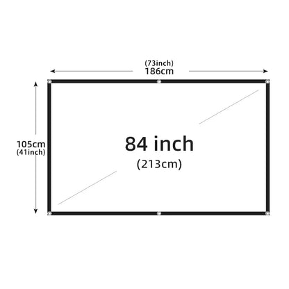 Foldable Portable Projector Screen — 60–200 Inch